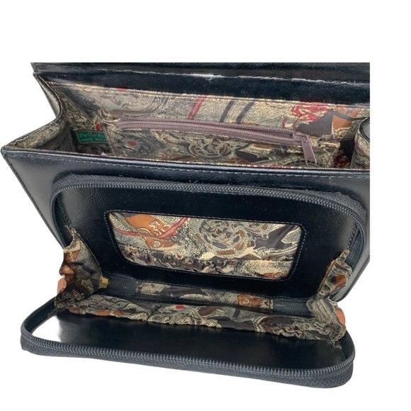 Belle Rose Leather Vintage Mini-Briefcase Handbag - Picture 8 of 13